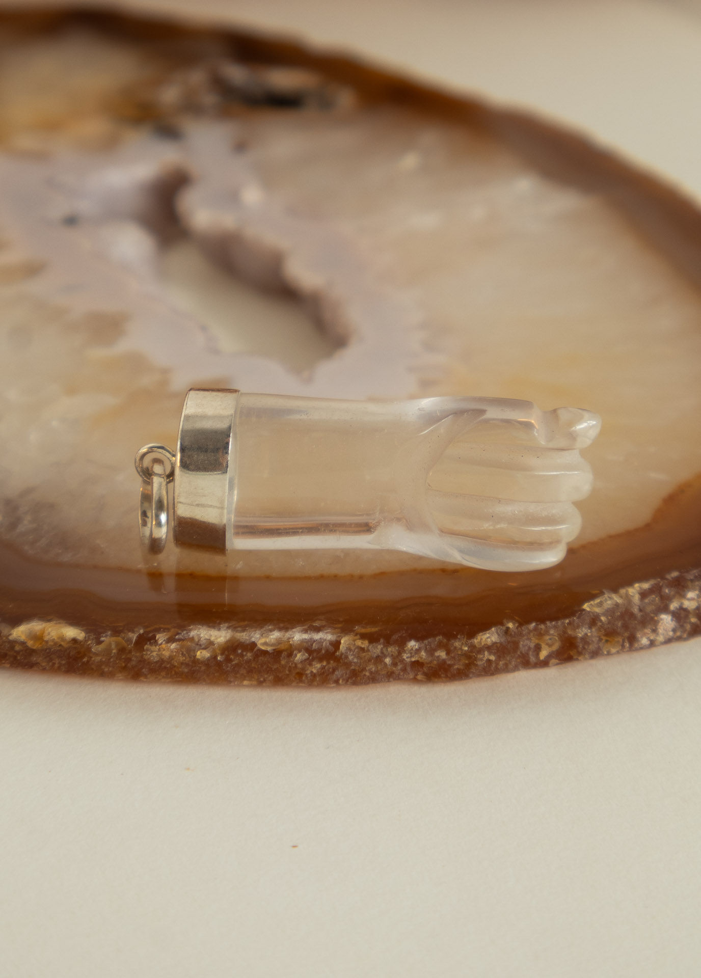 PINGENTE AUTORAL FIGA QUARTZO TRANSPARENTE